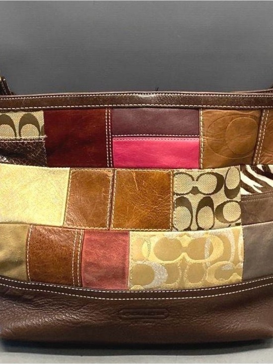 Coach Handbags - Coach Vintage Holiday Patchwork Tote